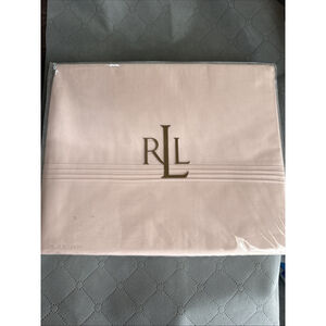 Ralph Lauren Addison Misty Rose Queen Flat Sheet 94x102 New Vintage
